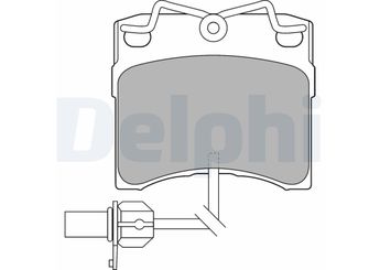 Fren Disk Balata Ön DELPHI LP1535   7D0698151C 7D0698151H 7D0 698 151C 7D0 698 151H