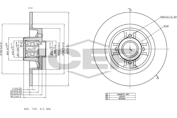 Fren Disk Ayna Arka Sağ ve Sol WALBURG WBD1440