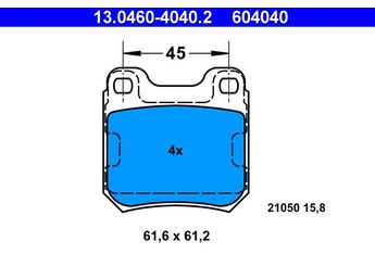 Fren Disk Balata Arka ATE 13.0460-4040.2  1605924 90540177 16 05 924 1605883 16 05 883 90487271 90273260 1605687 16 05 687 1605879 16 05 879 90485138 1605026 16 05 026 9193476 1605031 16 05 031 9195058 1605799 16 05 799 90421528 1605047 16 05 047 9201354 1605006 16 05 006 1605005 16 05 005 9192126 9192125 4836987 5057336 4837241