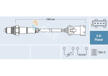 Oksijen (Lambda) Sensörü  FAE 77241  96368766 96.368.766 96369684 96.369.684 9636968480 96.369.684.80 96393054 96.393.054 9639305480 96.393.054.80 1618AL 1618.AL 1618E7 1618.E7 1628PL 1628.PL 1628PX 1628.PX 1628QY 1628.QY 9636876680