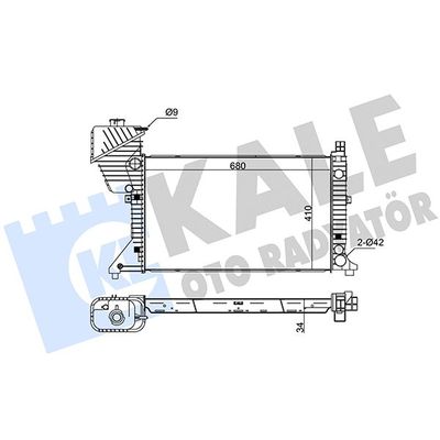 Su Radyatörü  Mercedes Sprinter (Kögel) Kargo Aracı (02.2000->)  KALE 320000