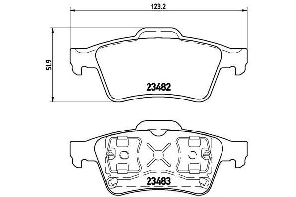 Fren Disk Balata Arka Renault Vel Satis (BJ0)(02.2002->)  BREMBO P 59 044