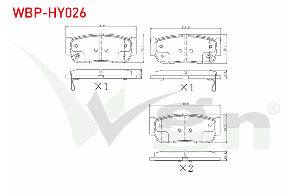 Fren Disk Balata Arka WGN WBP-HY026