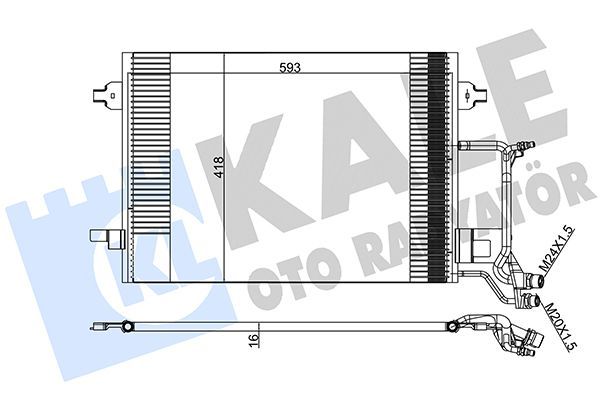 Klima Radyatörü  Audi A4 Sedan (B5)(02.1999->)  KALE 390800