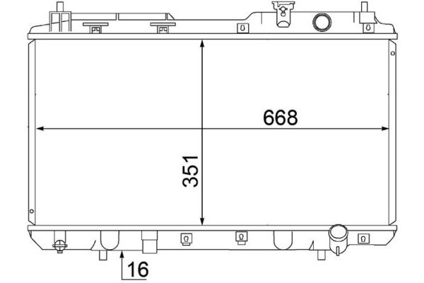 Su Radyatörü  Honda CR-V (RD1/3)(01.1997->)  MAHLE CR 1457 000S