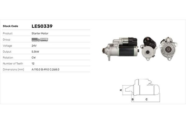 Marş Dinamosu  LUCAS ELEKTRIK LES0339
