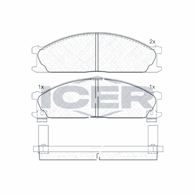 Fren Disk Balata Ön Nissan Laurel (JC32)(01.1986->)  KALE BALATA 21347 170 05 ANS KD20