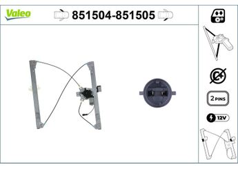 Cam Krikosu Ön Sol VALEO 851504  CITRLVE032 FIATLVE028 PEUGLVE028 9221HG 9221-HG 9221Z6 9221-Z6 1440161380 1499439080