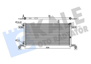 Klima Radyatörü  KALE 280200  DC4619710DC DC4619710DA DC4619710 DA