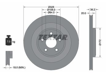 Fren Disk Ayna Arka Sağ ve Sol TEXTAR 92178005  C2C25339 C2D26352 C2D61075