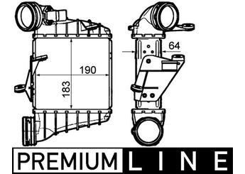 Turbo Radyatörü  MAHLE CI 306 000P  6Q0145804E 6Q0145805E 6Q0145804B 6Q0 145 805 E