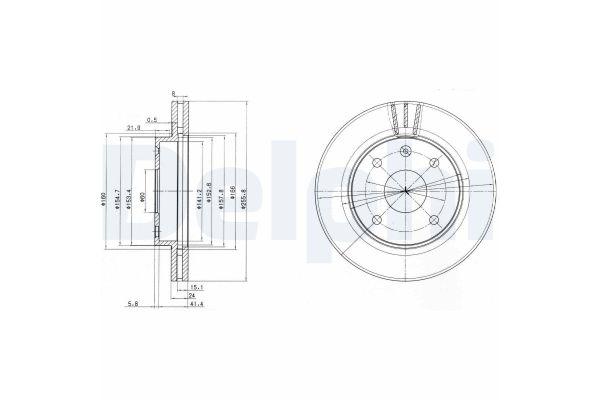 Fren Disk Ayna Ön Sağ ve Sol Daewoo Nubira Limousine (2003->)  DELPHI BG4003