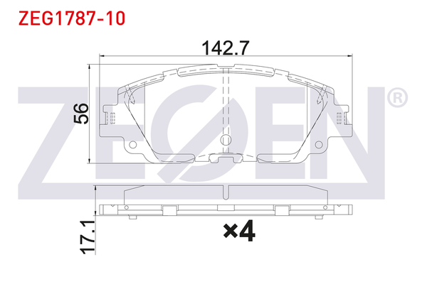 Fren Disk Balata Ön Lexus ES (XZ10)(2018->)  ZEGEN ZEG1787-10