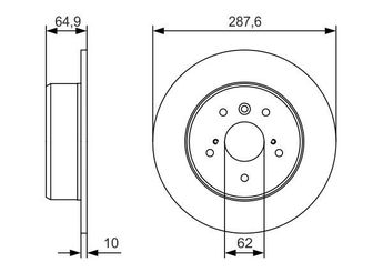 Fren Disk Ayna Arka Sağ ve Sol BOSCH 0 986 479 T69  