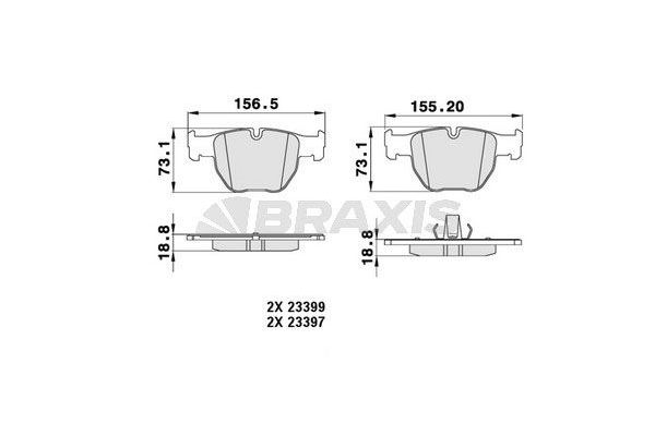 Fren Disk Balata Ön Land Rover Range Rover (LM)(01.2002->)  BRAXIS AA0215