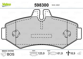 Fren Disk Balata Arka VALEO 598300  4209720 0004209720 34202420 0034202420 34204720 0034204720 44202520 0044202520 84204320 0084204320 84204420 0084204420 A0004209720 A0034202420 A0044202520 A0084204320 A0084204420 A0084206220 A9104207500 84206220 0084206220 2D0698451B