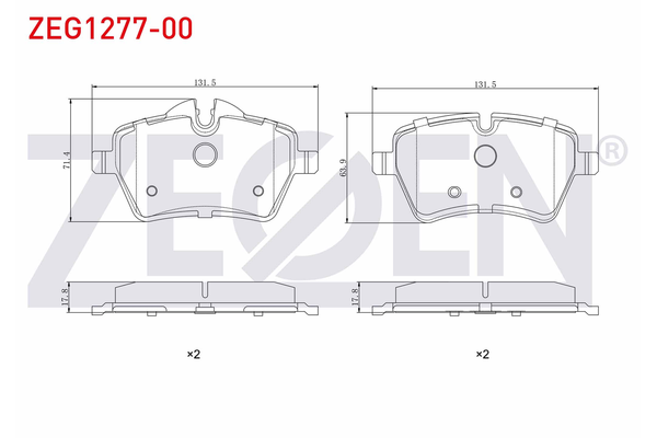 Fren Disk Balata Ön MINI Paceman (R61)(2012->)  ZEGEN ZEG1277-00