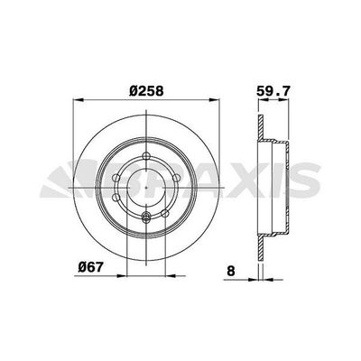 Fren Disk Ayna Arka Sağ ve Sol BRAXIS AE0236
