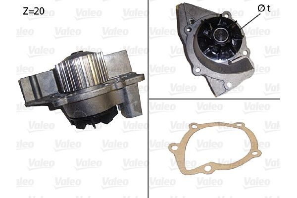 Devirdaim Su Pompası  Peugeot 306 Cabriolet (S2)(04.1997->)  VALEO 506531