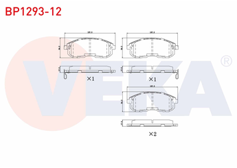 Fren Disk Balata Ön VEKA BP1293-12  