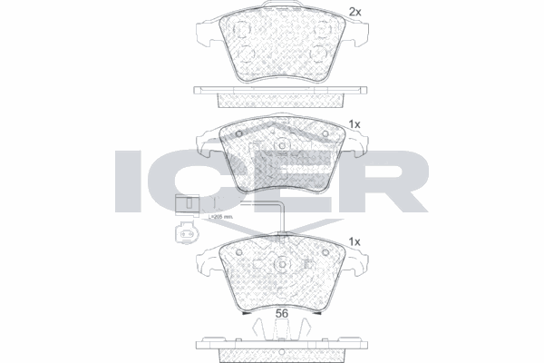 Fren Disk Balata Ön Volkswagen T5 Transporter Kamyonet (7F)(09.2009->2015)  AYD 60131A