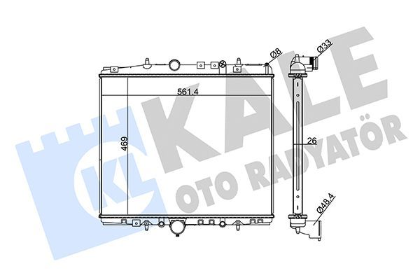 Su Radyatörü  Citroen Jumpy (01.2007->)  KALE 285400
