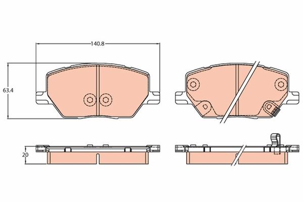 Fren Disk Balata Ön Jeep Renegade (BU)(2014->)  FIAT ORJINAL 77367518