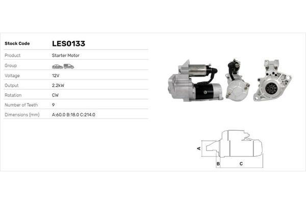 Marş Dinamosu  LUCAS ELEKTRIK LES0133