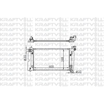 Su Radyatörü  Toyota Corolla Verso (R1)(2004->)  KRAFTVOLL 08040061
