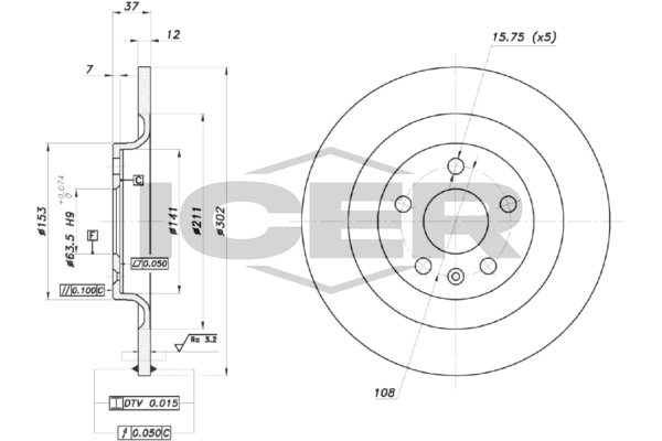 Fren Disk Ayna Arka Sağ ve Sol OTOZONE BD3104