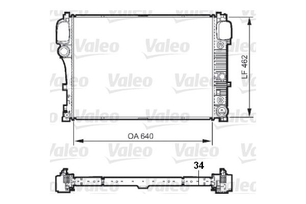 Su Radyatörü  Mercedes S -Serisi Sedan (BM 221)(06.2005->)  VALEO 735298
