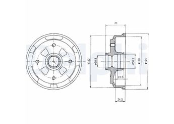 Kampana Arka Sağ veya Sol DELPHI BF263  9196290 9156697 D00126251A KK15026251 MDA0126251A MDA0126251ADS D001-26-251A D00126251B D001-26-251B DA0126251 DA0126251A E8BZ1126A E8BZ-11-26A