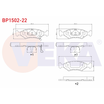 Fren Disk Balata Ön VEKA BP1502-22