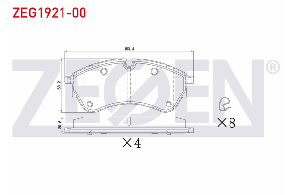 Fren Disk Balata Ön Volkswagen Crafter Grand California (SC)(01.2019->)  ZEGEN ZEG1921-00