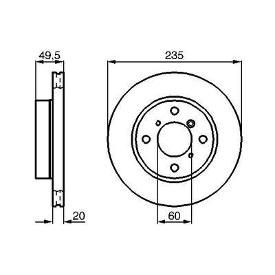 Fren Disk Ayna Ön Sağ ve Sol BOSCH 0 986 478 450