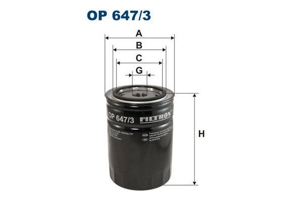 Yağ Filtresi  FILTRON OP 647/3