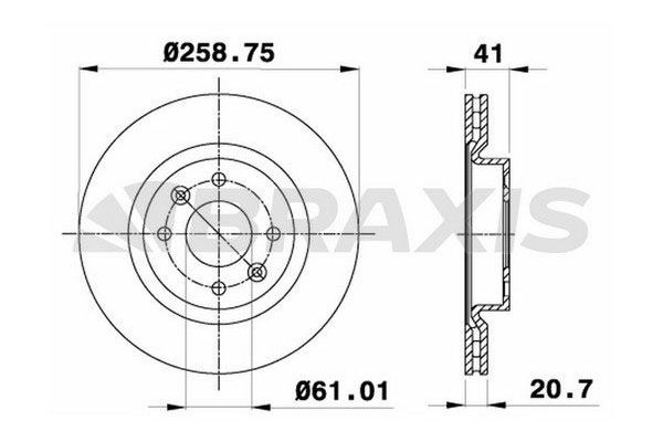 Fren Disk Ayna Ön Sağ ve Sol BRAXIS AE0307