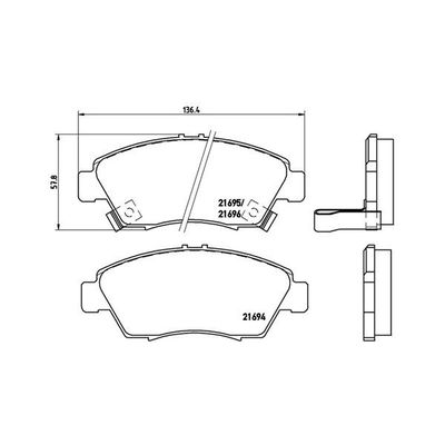 Fren Disk Balata Ön Honda Civic Coupe (EM2)(01.2001->)  MAGNETI MARELLI 363700428023