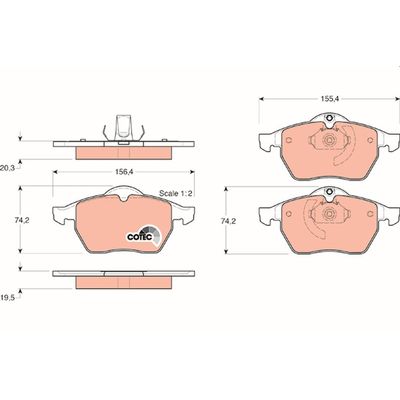 Fren Disk Balata Ön Opel Vectra B 4/5 Kapı (1995->)  TRW GDB1271