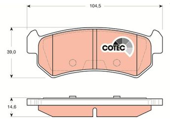 Fren Disk Balata Arka TRW GDB3348  GDB3348 96405131