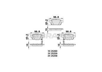 Fren Disk Balata Arka BRAXIS AA0299  5580068L00 55800-68L00 5580068L10