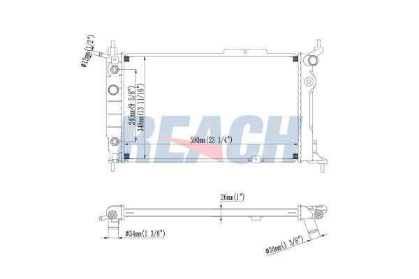 Su Radyatörü  Opel Astra F Cabriolet (1993->)  VEKA 16-4322B