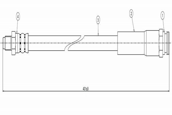 Fren Hortumu Ön Sağ veya Sol Peugeot 505 SW/ Familial (03.1982->)  CAVO C800 068A