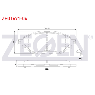 Fren Disk Balata Ön ZEGEN ZEG1671-04