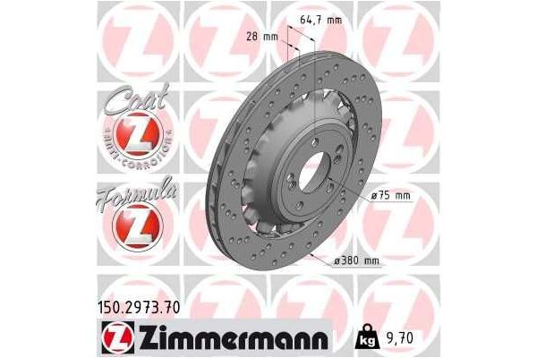 Fren Disk Ayna Ön Sağ ve Sol ZIMMERMANN 150.2973.70