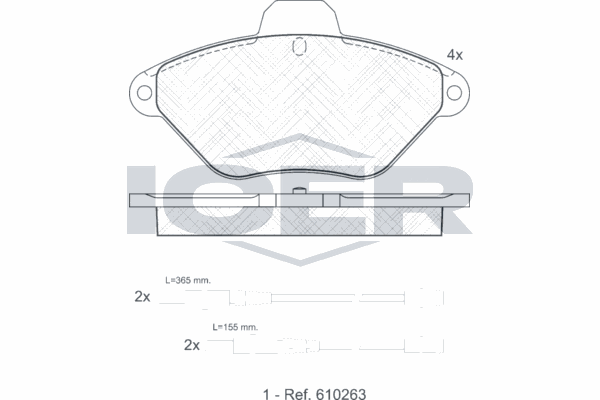Fren Disk Balata Ön Citroen Xantia Break (01.1998->)  AYD 60567A