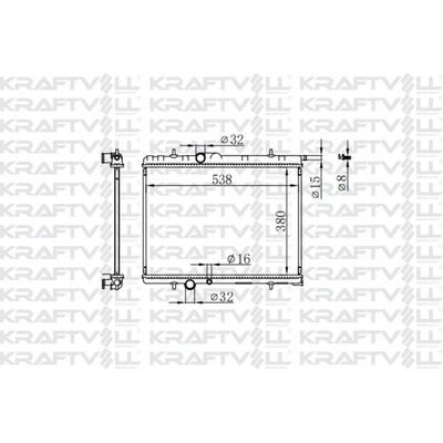 Su Radyatörü  Fiat Palio (178) Weekend (1997->)  KRAFTVOLL 08040043