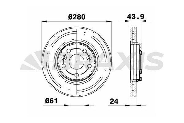 Fren Disk Ayna Ön Sağ ve Sol Renault Safrane (B54)(09.1996->)  BRAXIS AE0182