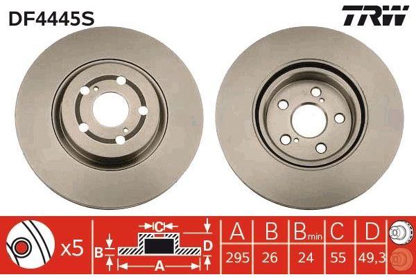 Fren Disk Ayna Ön Sağ ve Sol Toyota Avensis (T25)(2003->)  KALE BALATA TFD00253