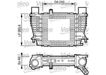 Turbo Radyatörü  VALEO 817999  8200471884 8200471888 144619U20A 14461-9U20A 8200170504 8200297423